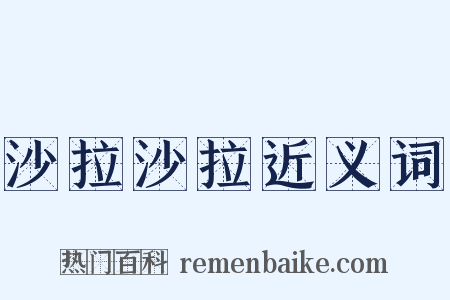 沙拉沙拉近义词是什么意思的图片